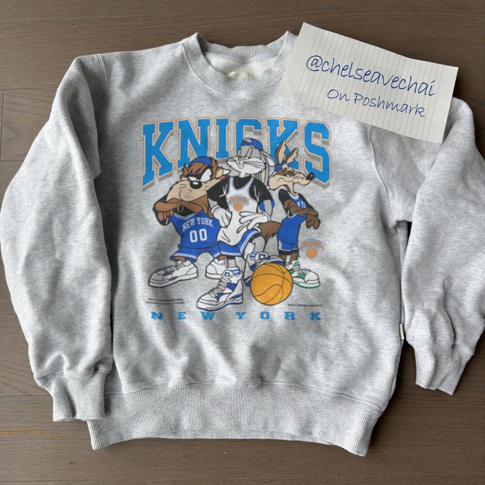 Vintage New York Knicks Looney Tunes Sweatshirt, NBA New York Knicks Shirt Tee